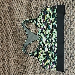 Victoria Secret SPORTS green/purple/black colorful the player sports bra
